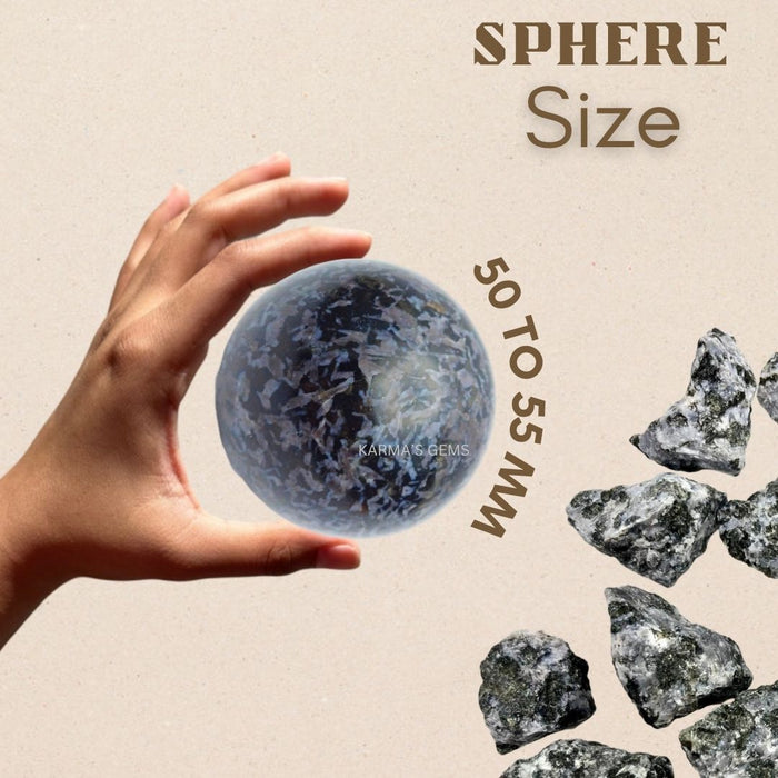 50 TO 55 MM INDIGO GABBRO SPHERE