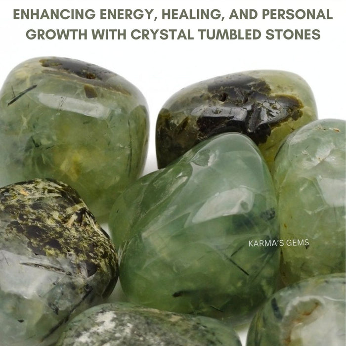 25 TO 35 MM PREHNITE TUMBLED STONE