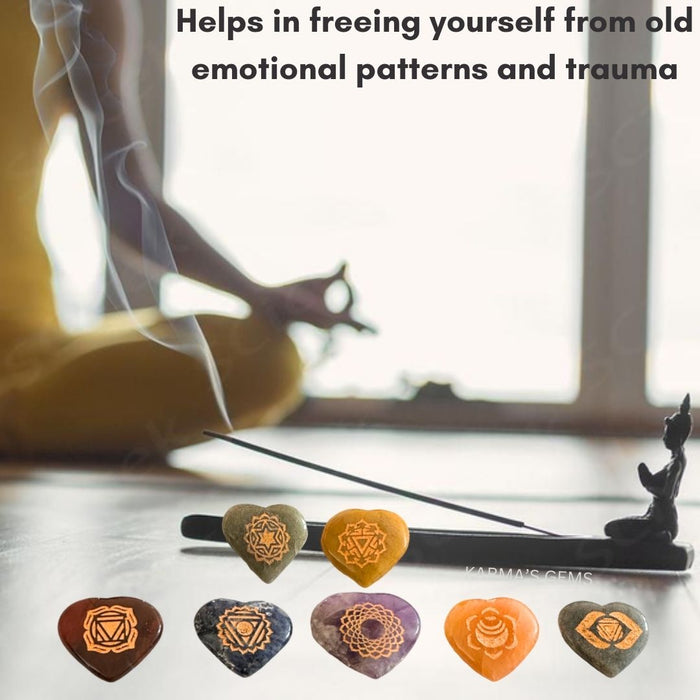 SEVEN CHAKRA HEART SET Karmas Gems