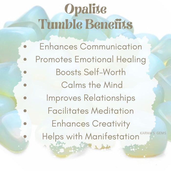 1 PIECE 15 TO 25 MM OPALITE POLISH TUMBLED STONE