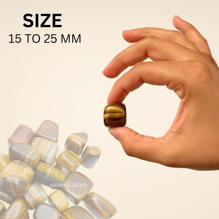 1 PIECE 15 TO 25 MM TIGER EYE POLISH TUMBLED STONE