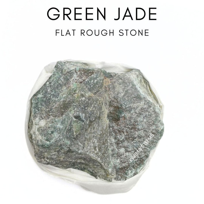 1 PIECE FLAT WRAPPED GREEN JADE  ROUGH STONE