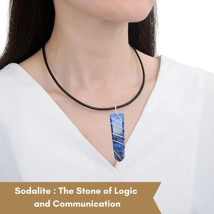 FLAT WRAPPED SODALITE PENDANT
