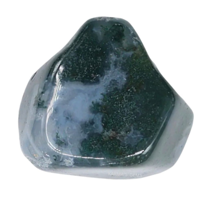 1 PIECE 15 TO 25 MM MOSS AGATE POLISH TUMBLED STONE