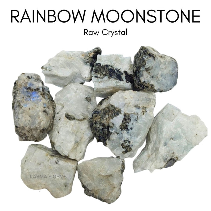 2 PCS 15 TO 25 MM RAINBOW MOONSTONE ROUGH STONE