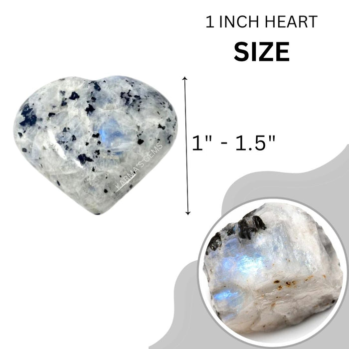 1" RAINBOW MOONSTONE PUFFY HEART
