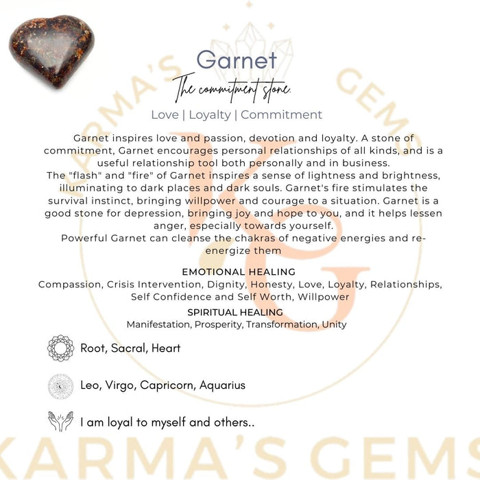 2" GARNET PUFFY HEART