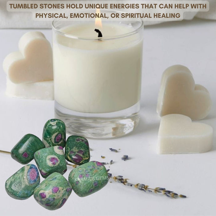 25 TO 35 MM RUBY ZOISITE TUMBLED STONE