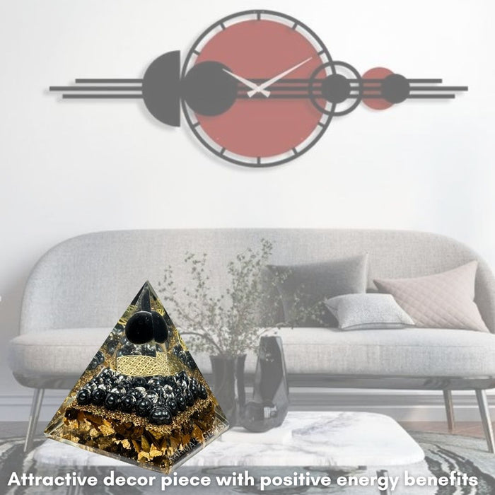 TRIPLE PROTECTION FLOWER OF LIFE ORGONITE PYRAMID