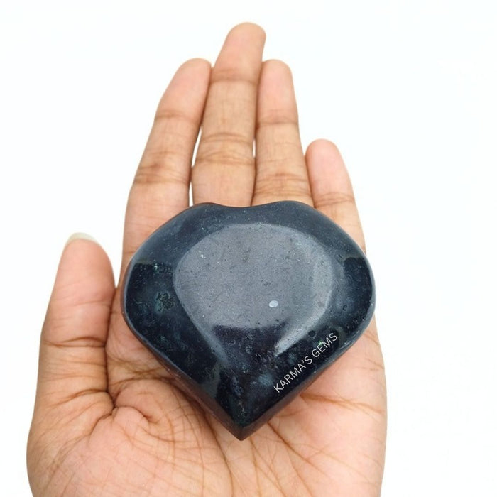 2" BLACK TOURMALINE PUFFY HEART