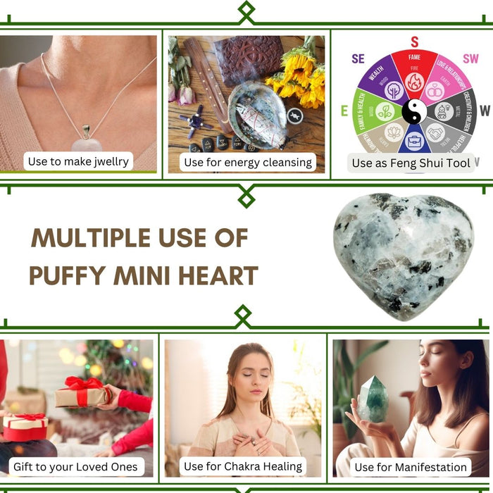 1" RAINBOW MOONSTONE PUFFY HEART