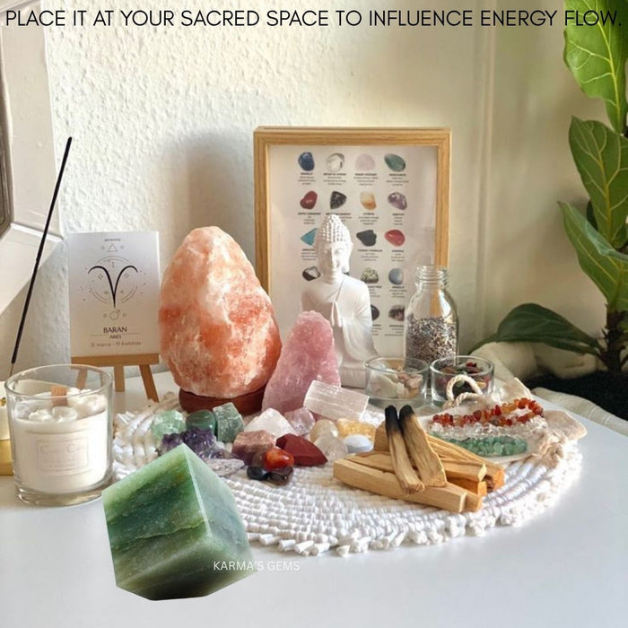 GREEN AVENTURINE STONE CUBE