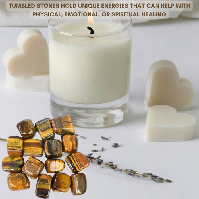 25 TO 35 MM TIGER EYE TUMBLED STONE