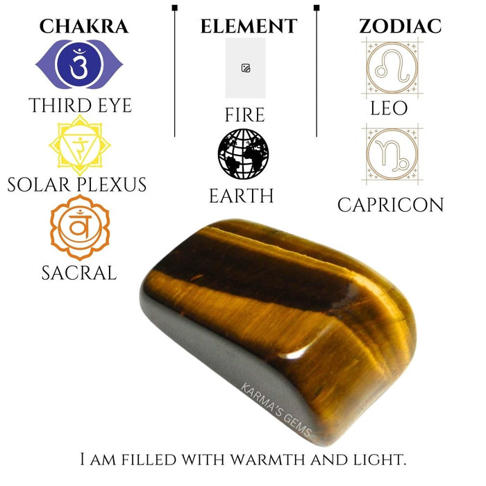 1 PIECE 15 TO 25 MM TIGER EYE POLISH TUMBLED STONE