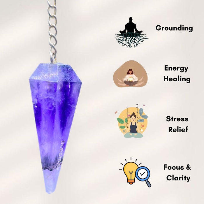 AMETHYST STONE DOWSING PENDULUM