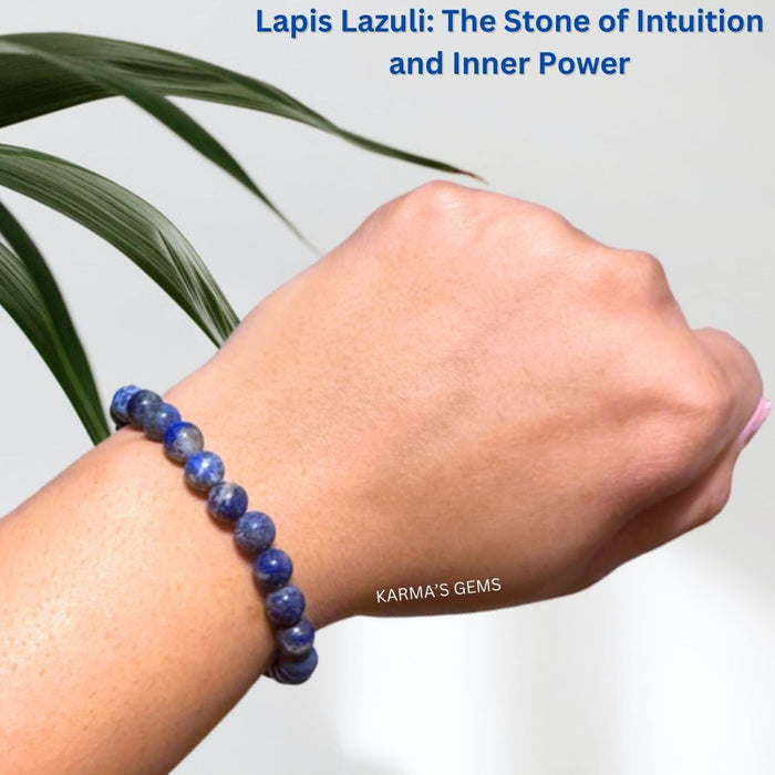 8 MM BEADS LAPIS LAZULI BRACELET