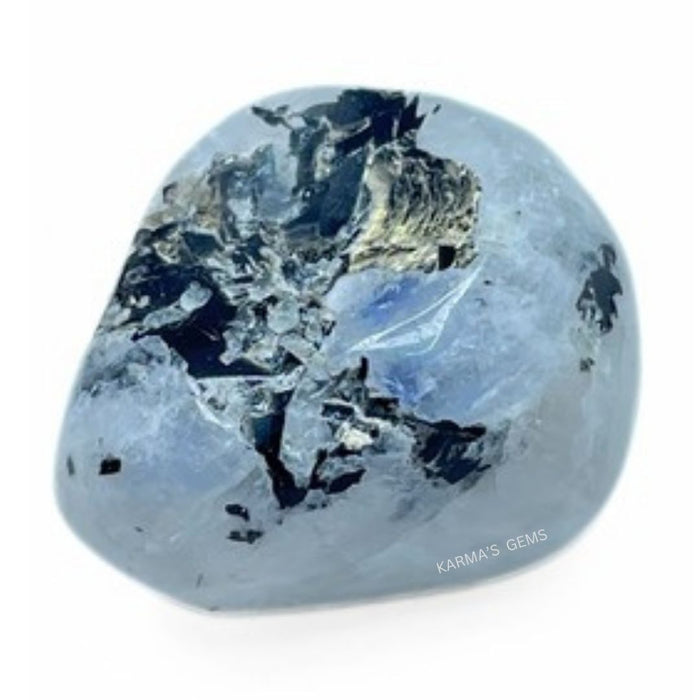 1 PIECE 15 TO 25 MM RAINBOW MOONSTONE POLISH TUMBLED STONE