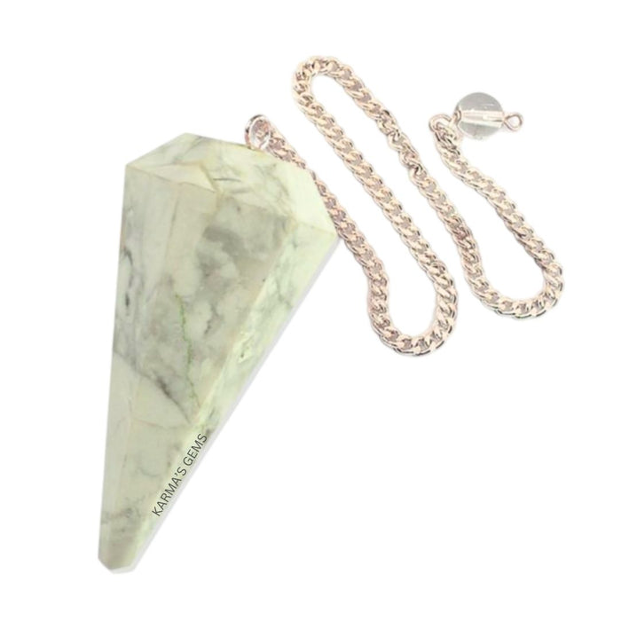 HOWLITE STONE DOWSING PENDULUM