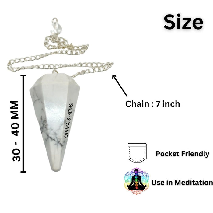 HOWLITE STONE DOWSING PENDULUM