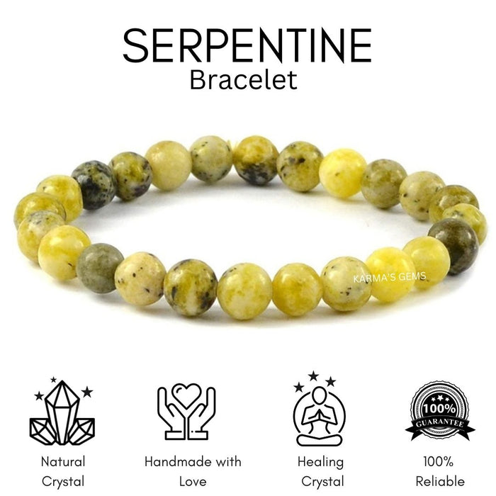 8 MM BEADS SERPENTINE BRACELET
