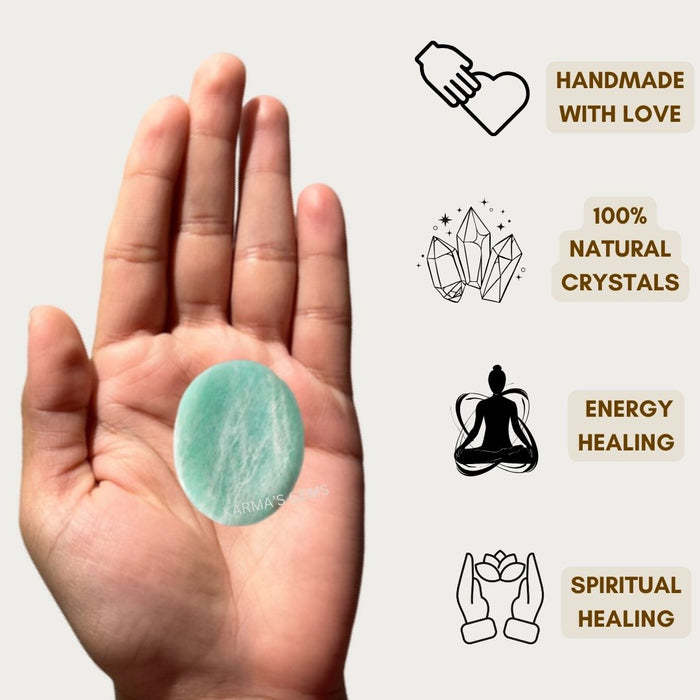 AMAZONITE WORRY THUMB STONE