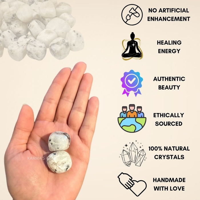 15 TO 25 MM RAINBOW MOONSTONE POLISH TUMBLED STONE