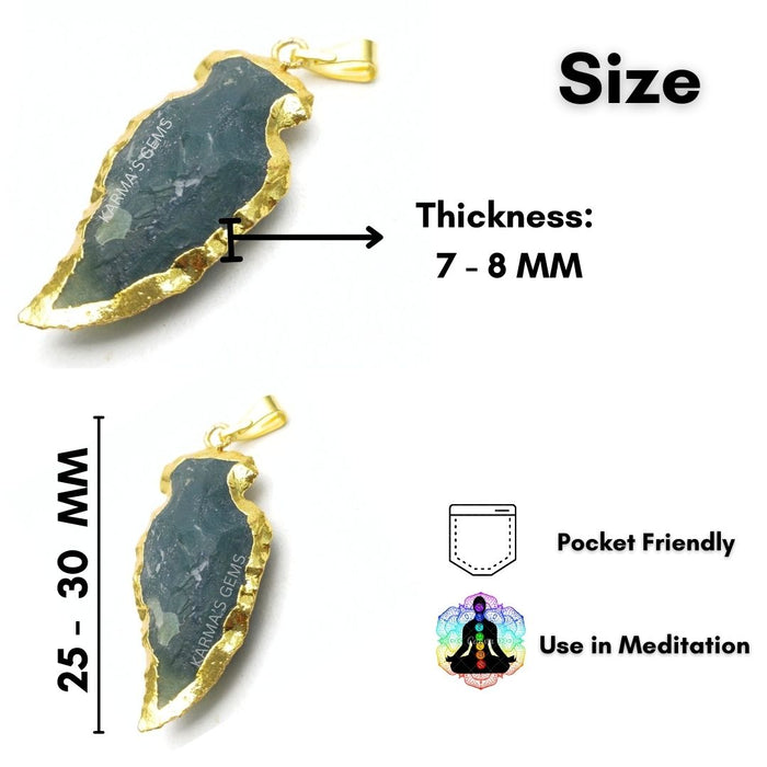 ELECTROPLATED FANCY JASPER STONE PENDANT