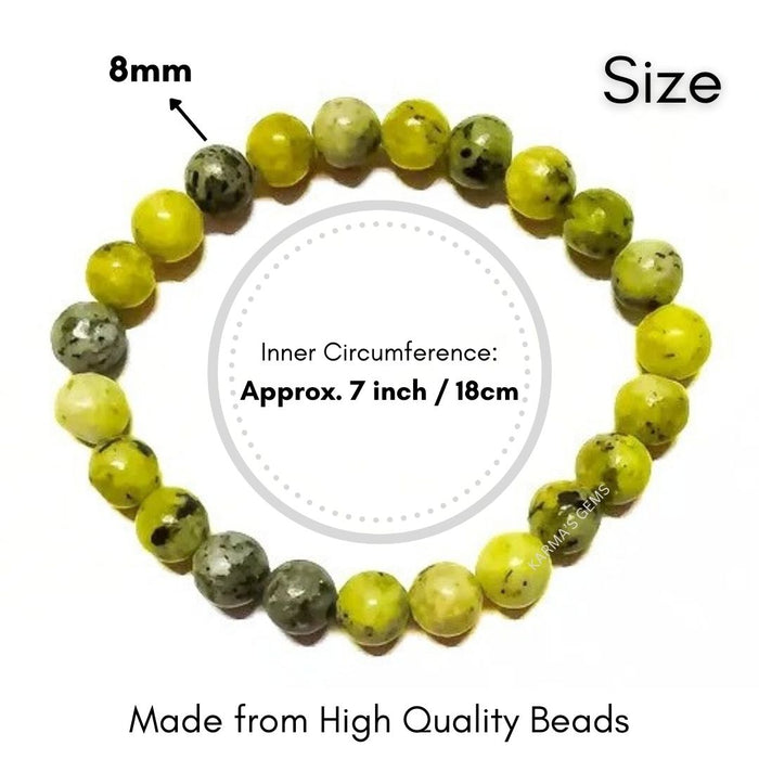 8 MM BEADS SERPENTINE BRACELET