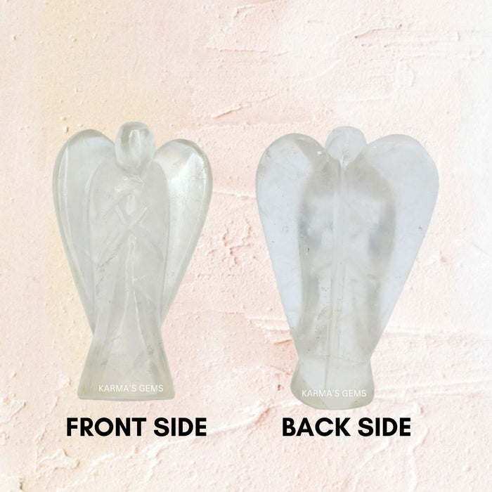 CLEAR QUARTZ STONE CRYSTAL ANGEL