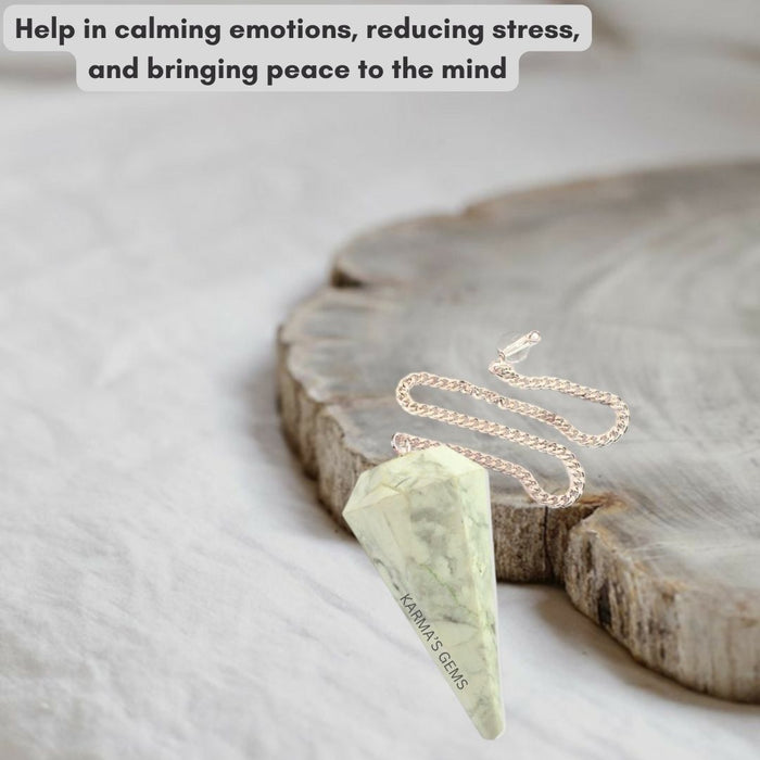 HOWLITE STONE DOWSING PENDULUM