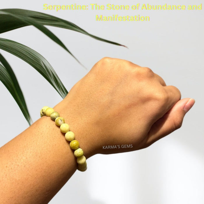 8 MM BEADS SERPENTINE BRACELET
