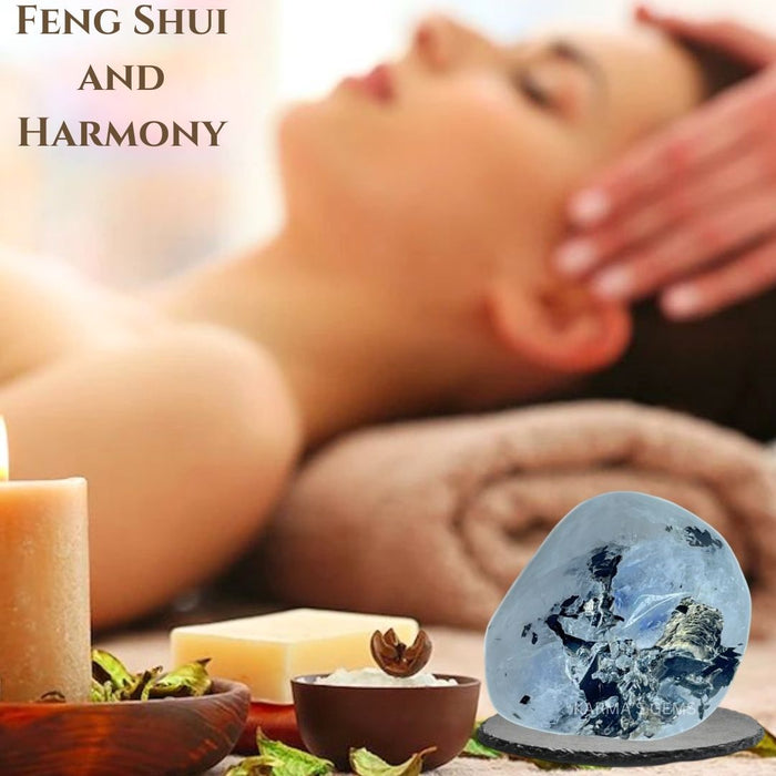 1 PIECE 15 TO 25 MM RAINBOW MOONSTONE POLISH TUMBLED STONE