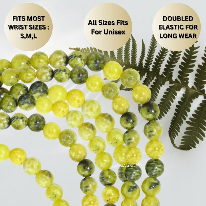 8 MM BEADS SERPENTINE BRACELET