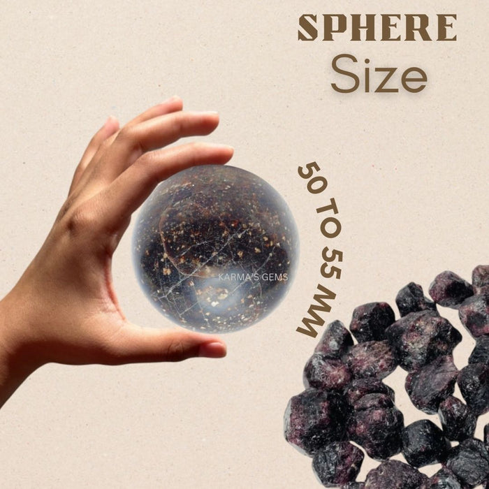 50 TO 55 MM GARNET SPHERE