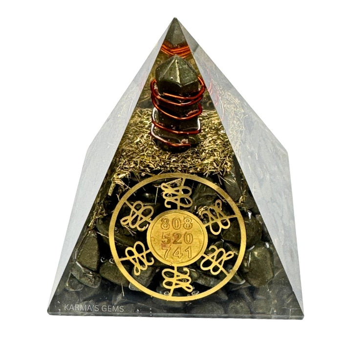 PYRITE NUBIAN ORGONITE PYRAMID