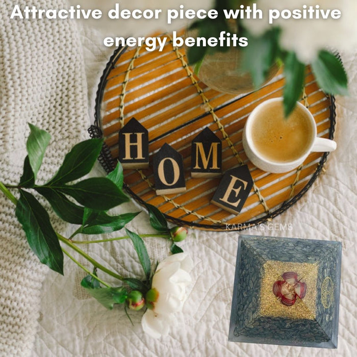 TREE OF LIFE PYRITE ORGONITE PYRAMID