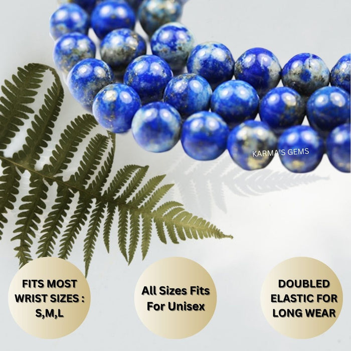 8 MM BEADS LAPIS LAZULI BRACELET