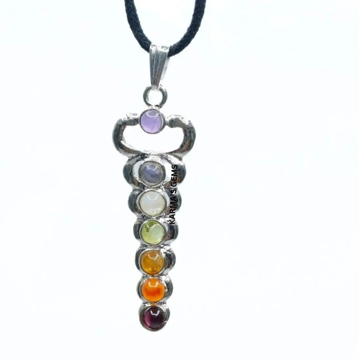 SEVEN CHAKRA STONE PENDANT Karmas Gems