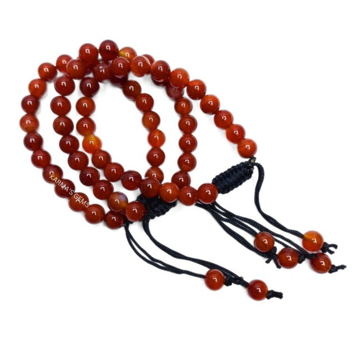 8 MM BEADS RED CARNELIAN STRING BRACELET