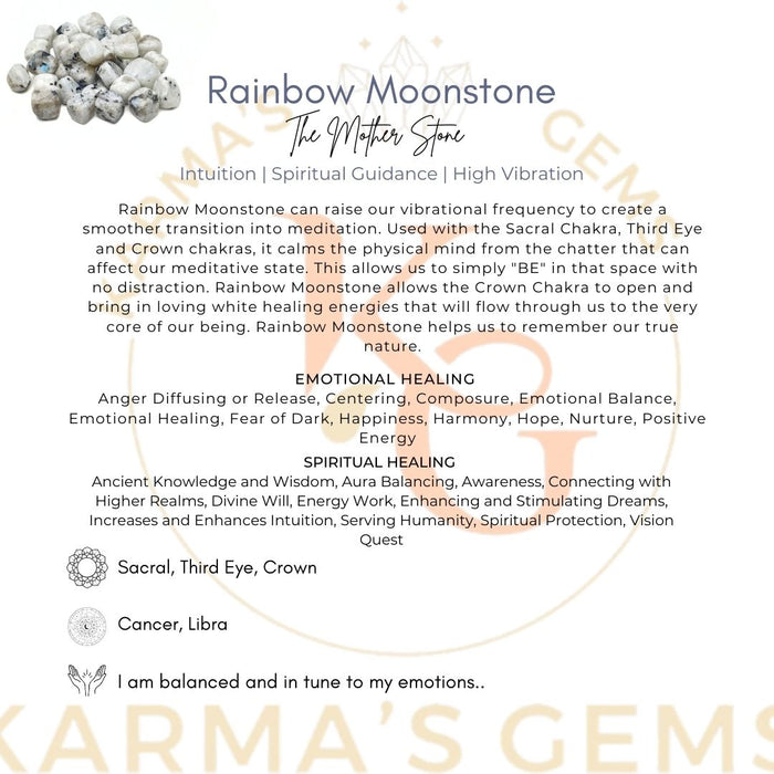 15 TO 25 MM RAINBOW MOONSTONE POLISH TUMBLED STONE