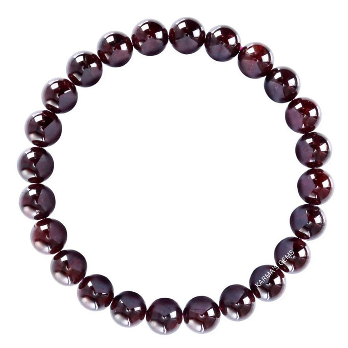 8 MM BEADS GARNET BRACELET