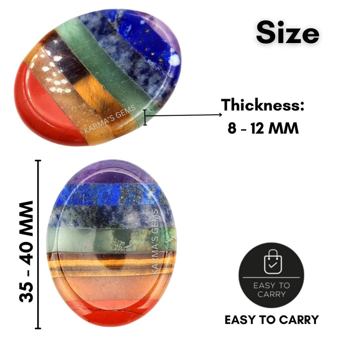 SEVEN CHAKRA WORRY THUMB STONE