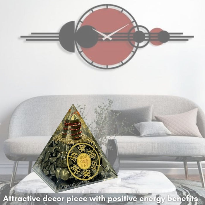 PYRITE NUBIAN ORGONITE PYRAMID