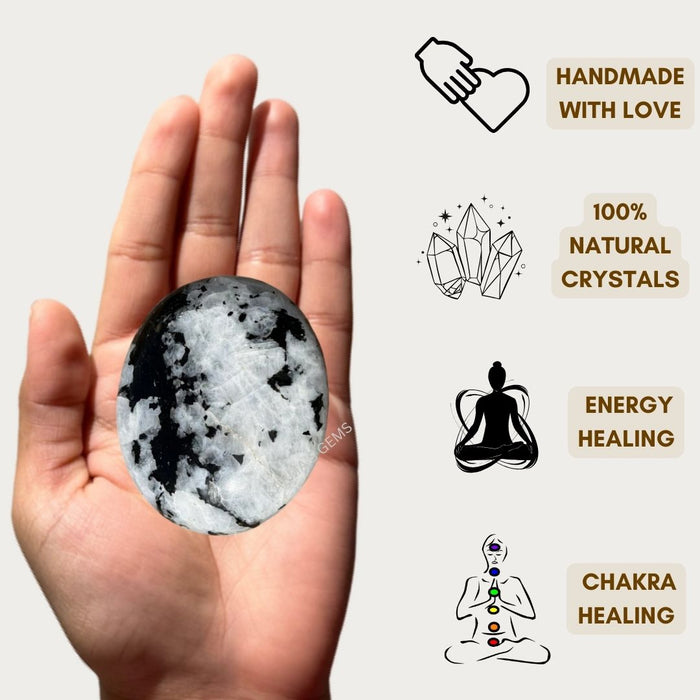 RAINBOW MOONSTONE PALMSTONE