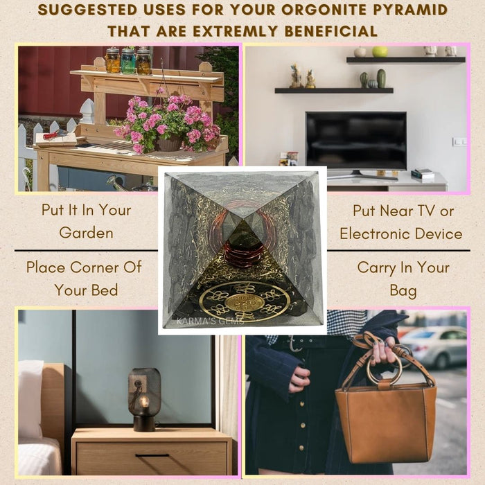 PYRITE NUBIAN ORGONITE PYRAMID