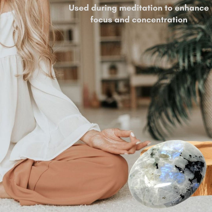 RAINBOW MOONSTONE PALMSTONE