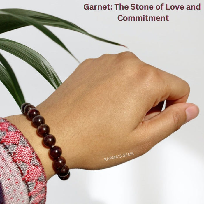 8 MM BEADS GARNET BRACELET
