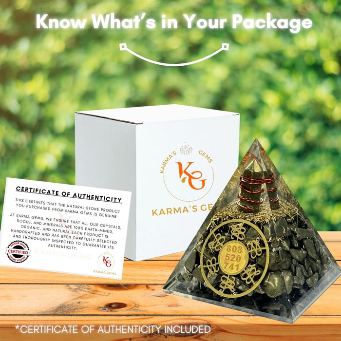 PYRITE NUBIAN ORGONITE PYRAMID