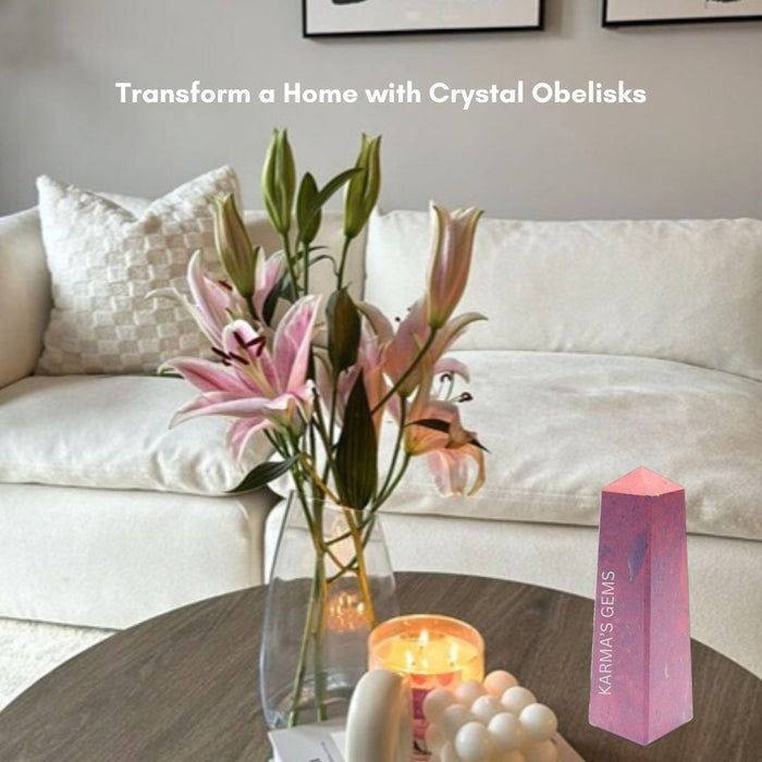 4 CORNER RED JASPER OBELISK