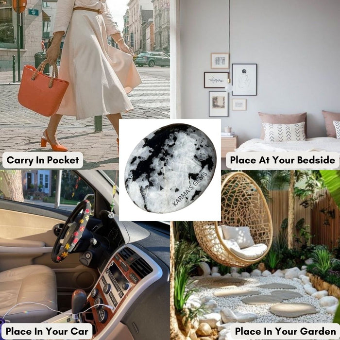 RAINBOW MOONSTONE PALMSTONE